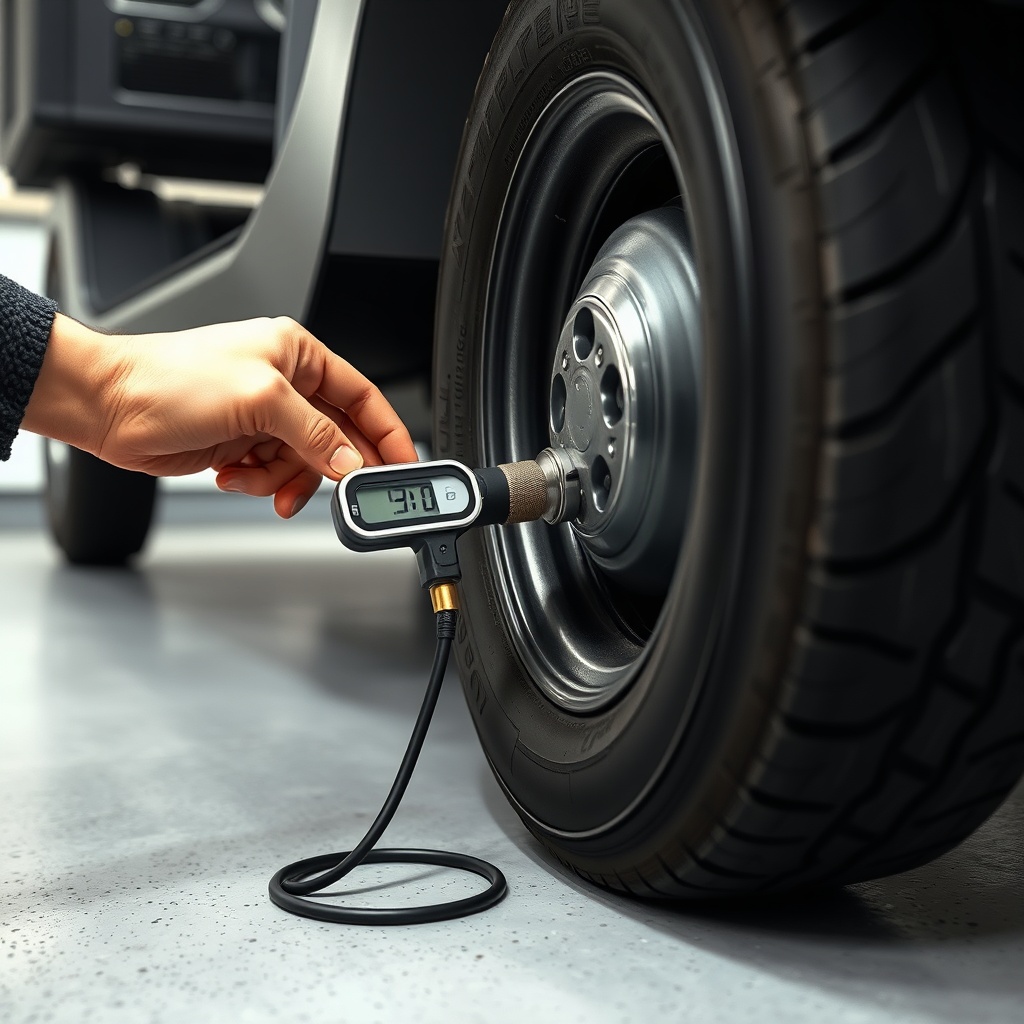 <clean photorealistic photo/illustration of a Solax Mobility Traveller's front tire being